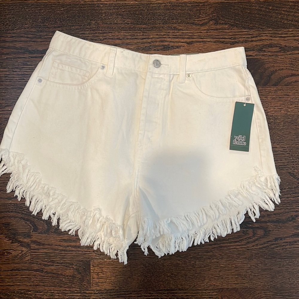 Wild Fable White High-Rise Shorts